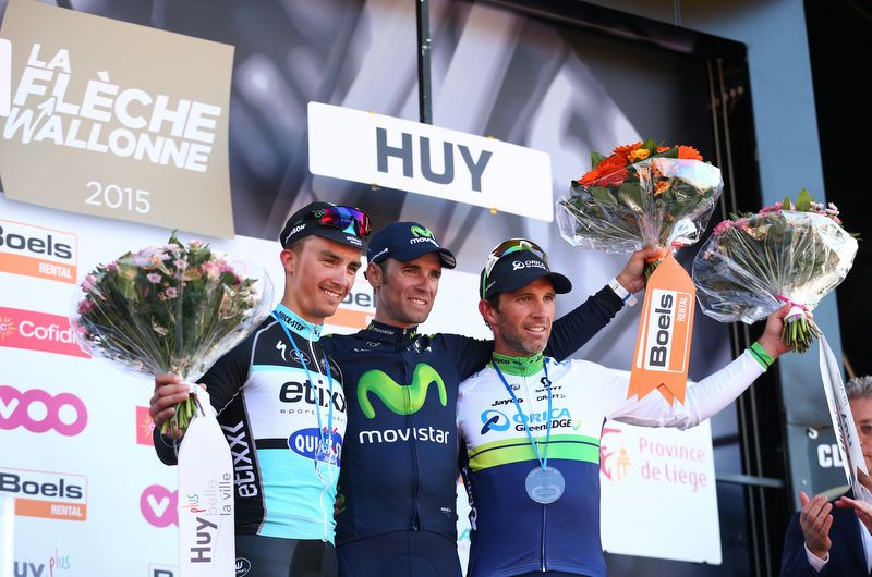 The 2015 Fleche Wallonne podium