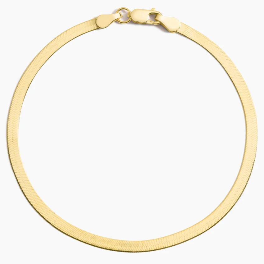 Brilliant Earth, Dezi 7 in. Herringbone Bracelet in 14K Yellow Gold