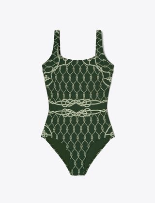 Tory Burch, Printed Tank Swimsuit