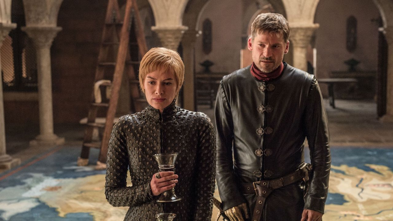 Nikolaj Coster-Waldau with Game of Thrones co-star Lena Headey