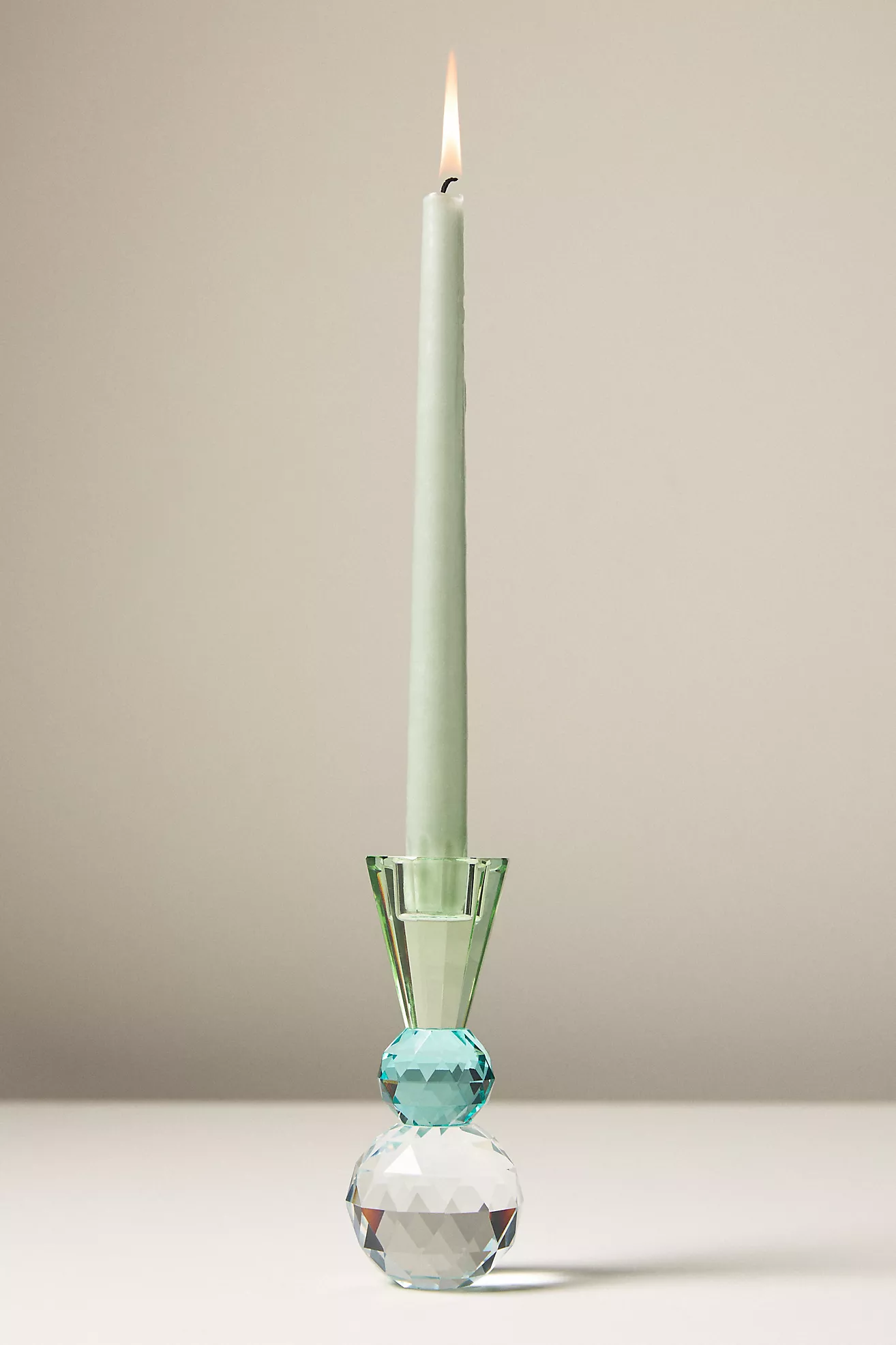Cut Glass Candle Holder