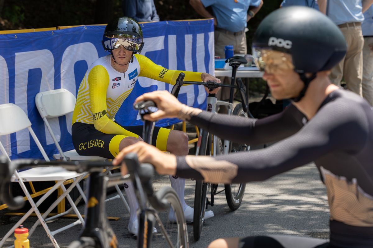 Just one second separated Tyler Stites (Project Echelon) in the yellow from Riley Sheehan (Denver Disruptors) in second place GC before the start of the TT.