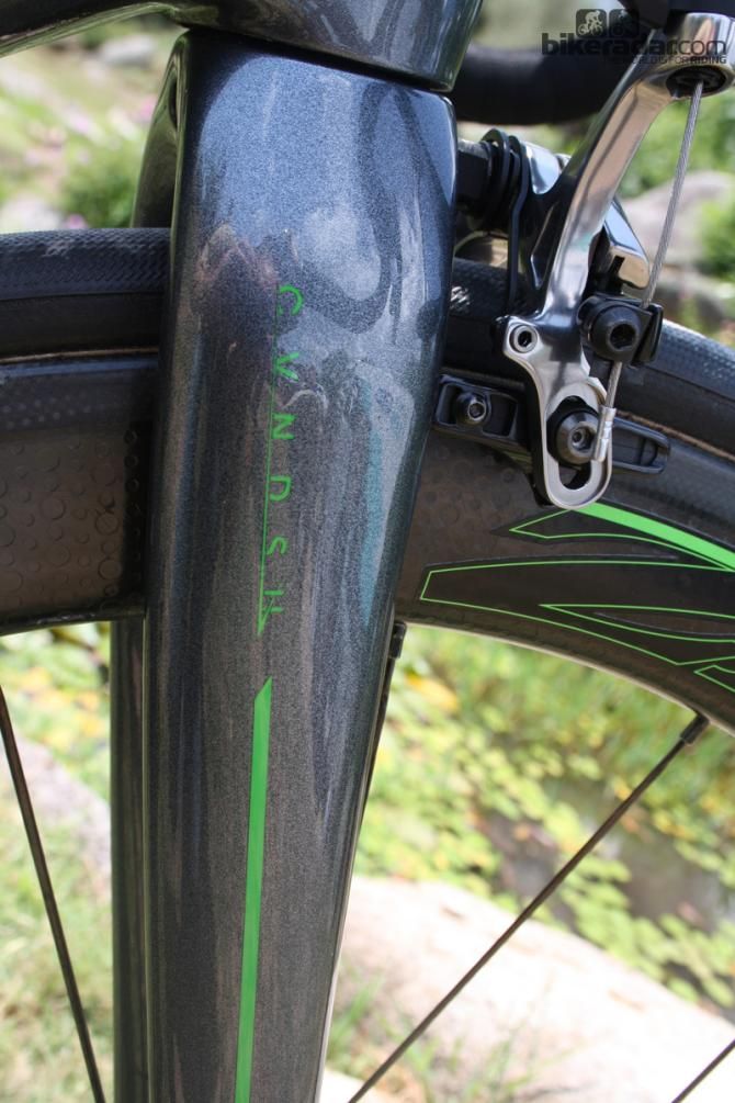 CVNDSH on the Venge fork &ndash; the brand Cavendish unveiled earlier this week