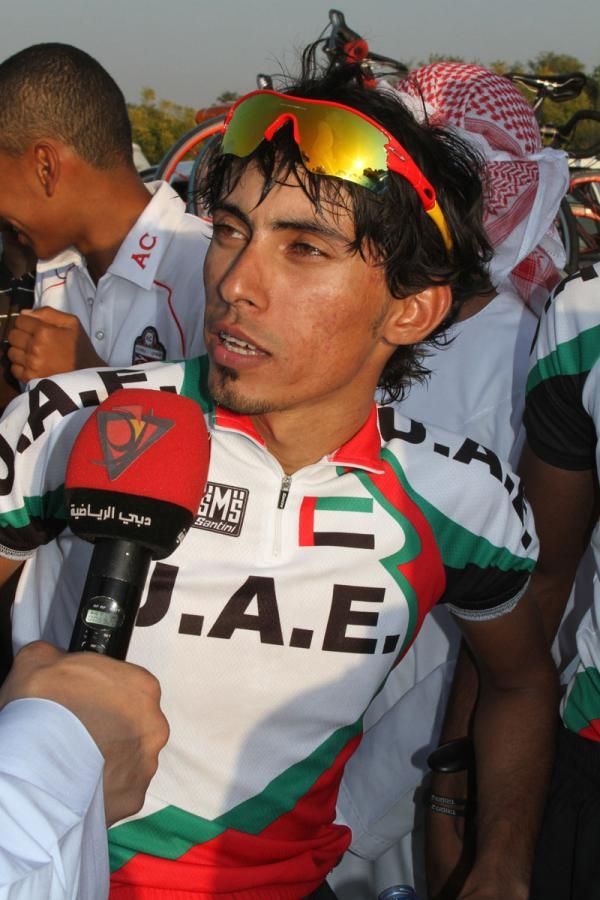 Yousef Mirza Banihammad (UAE) is interviewed after finishing third