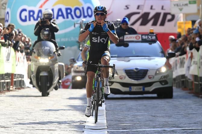 Peter Kennaugh (Team Sky) wins stage 2