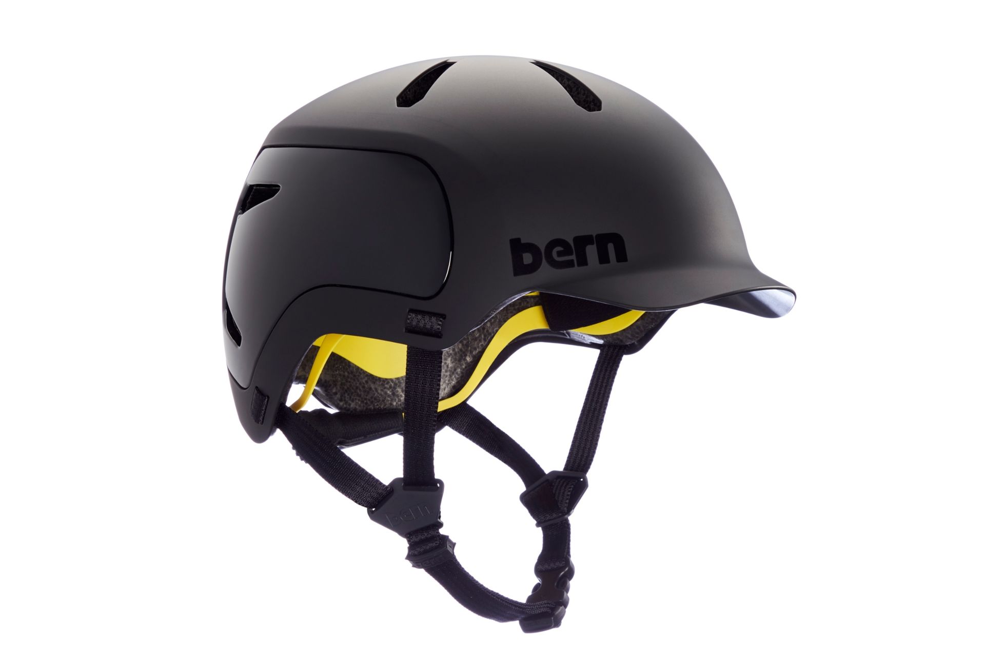 Bern Watts 2.0 MIPS is pictured here with it's straps and peak