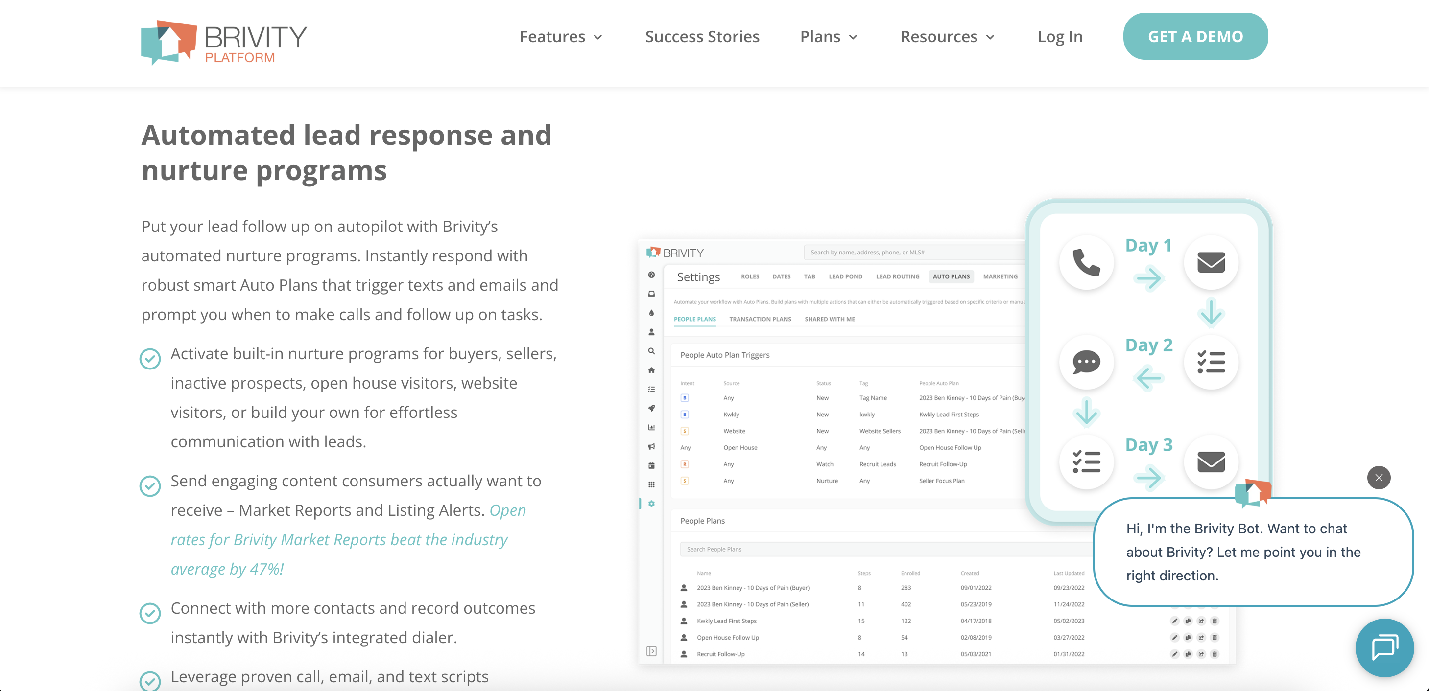 screenshot of Brivity CRM