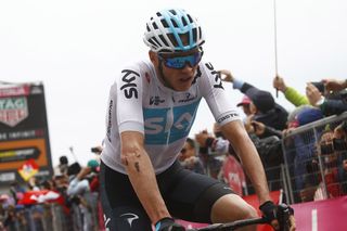 Chris Froome (Team Sky) after climbing Mount Etna stage 6 at the Giro d'Italia
