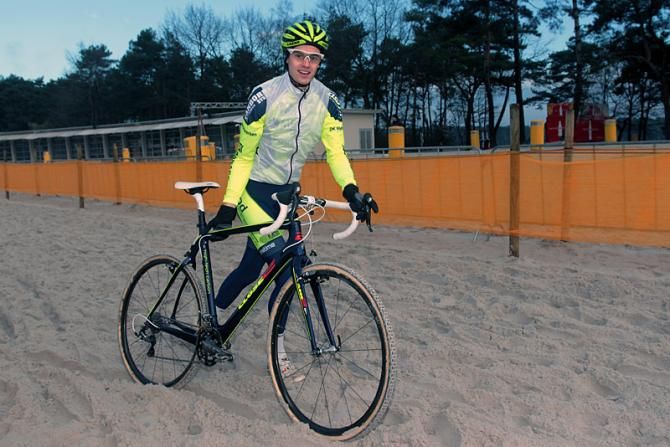 Stef Boden in the sand at Mol.