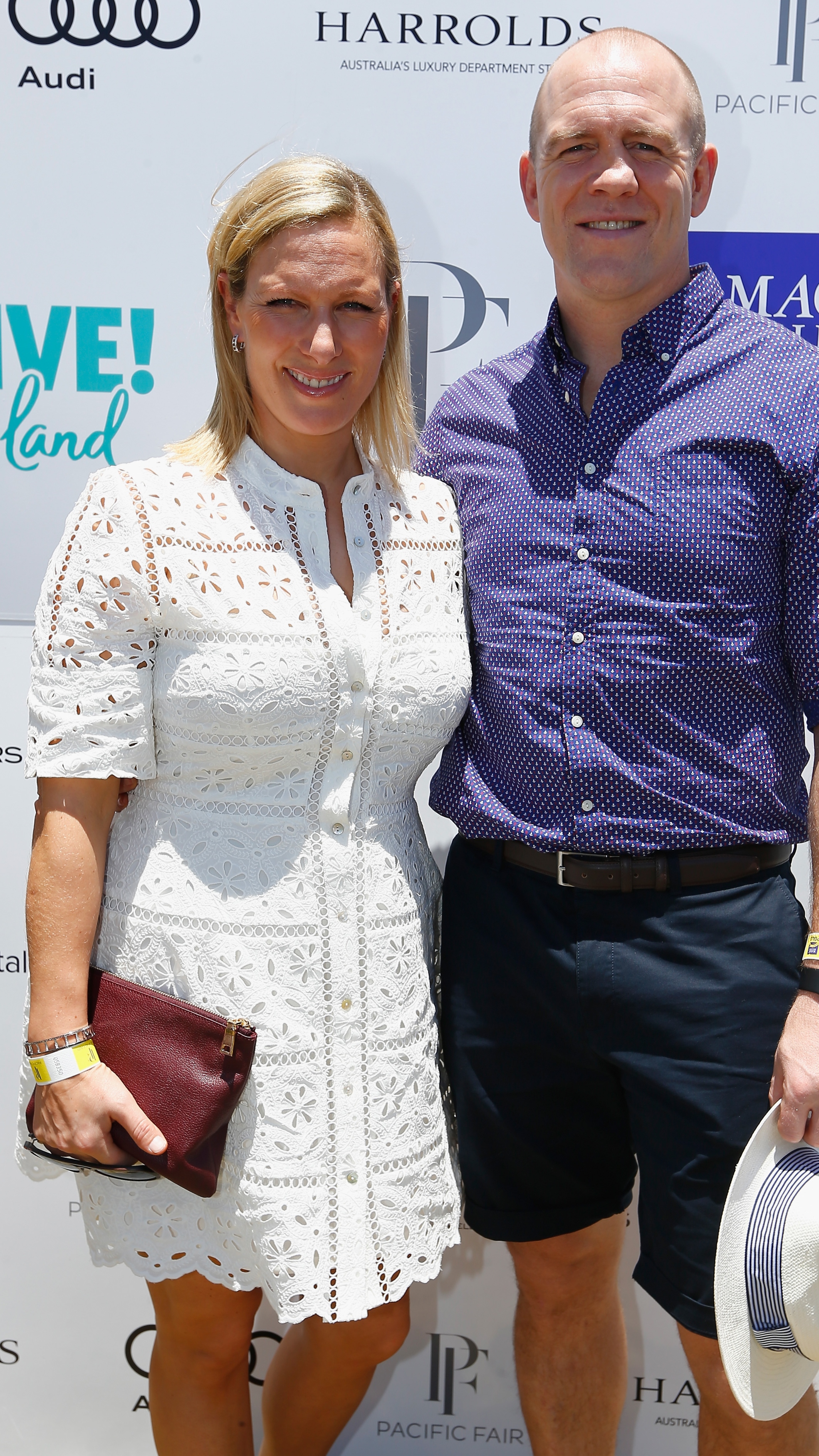 Zara and Mike Tindall pictured at the Magic Millions Polo Event on January 8, 2017 in Gold Coast