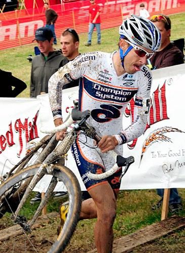 Chris Jones (Champion Systems) runs one of the sets of steps.