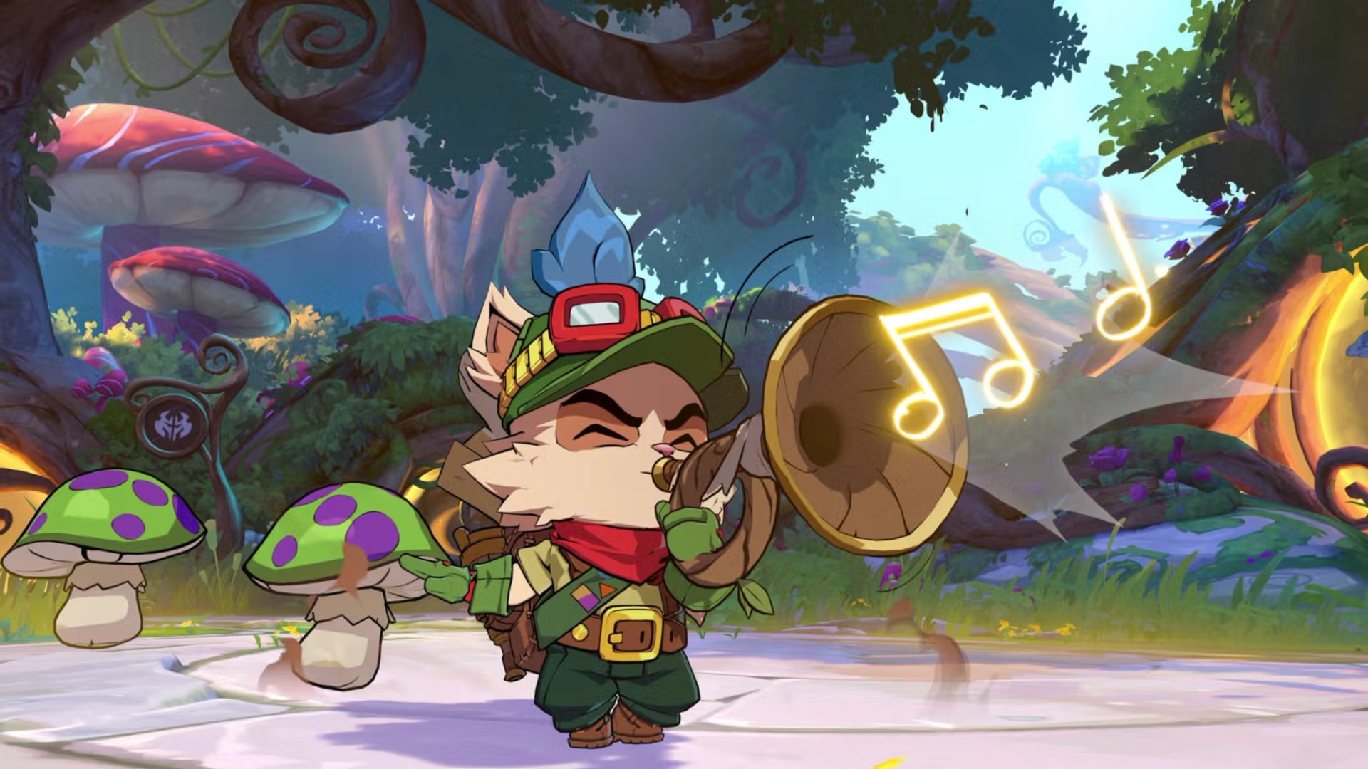 Teemo playing a horn in 2XKO