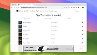 Stats for Spotify web app
