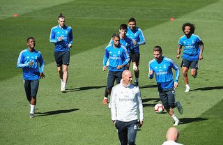 Gareth Bale, Zinedine Zidane training