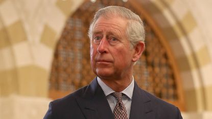 Prince Charles visits the King Hussein Mosque on the second day of a visit to Jordan