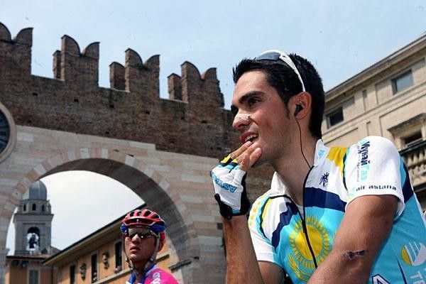 Alberto Contador Velasco (Astana) is thinking about today's stage.
