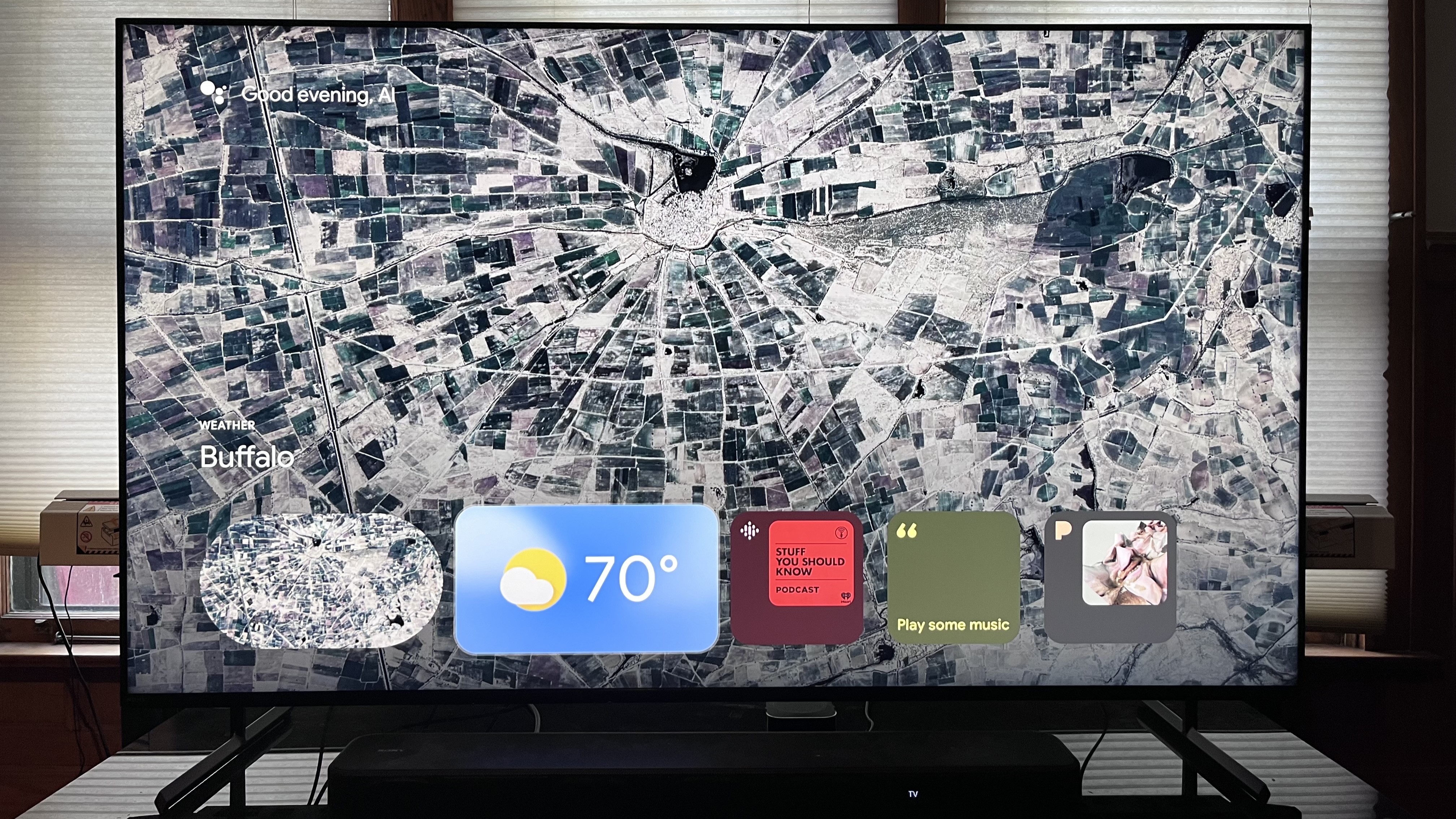 Sony X90L in Google TV ambient mode