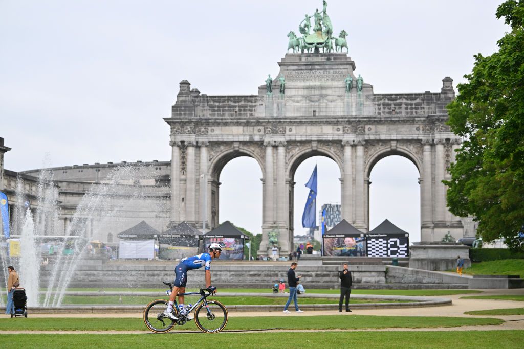 Riders at the start of the Brussels Cycling Classic 2024