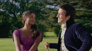 Jonathan Bailey and Simone Ashley in Bridgerton Season 2