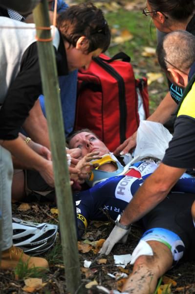 Gabby Day was out cold for a few minutes after her crash