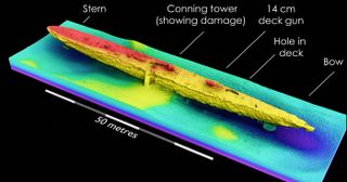 The new virtual-reality video is based on a multibeam sonar survey of the wreck made from a research vessel in October 2021.
