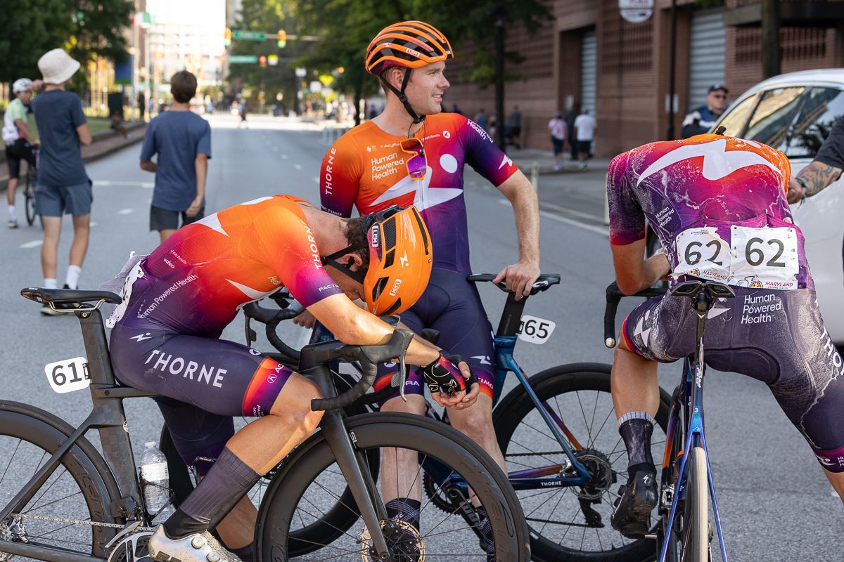 Scott McGill (L) was the top finisher for Human Powered Health in 7th place.