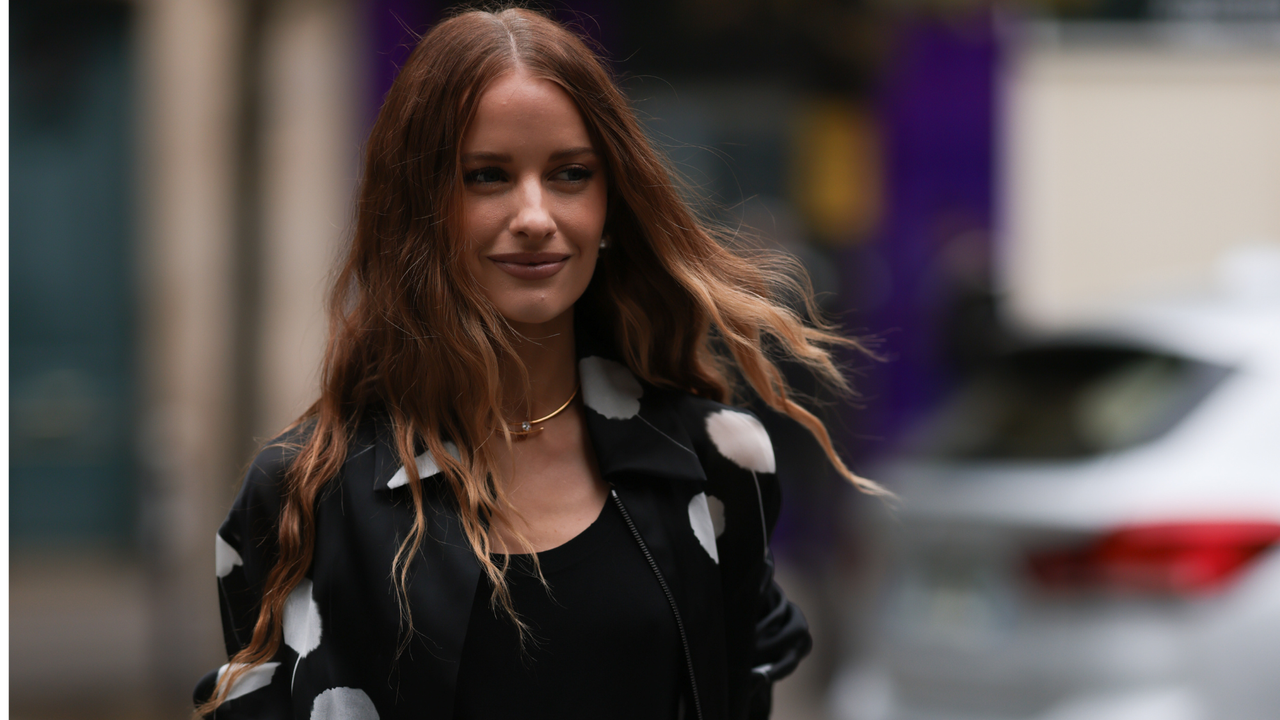 Victoria Magrath wears one of the coolest winter hair colours