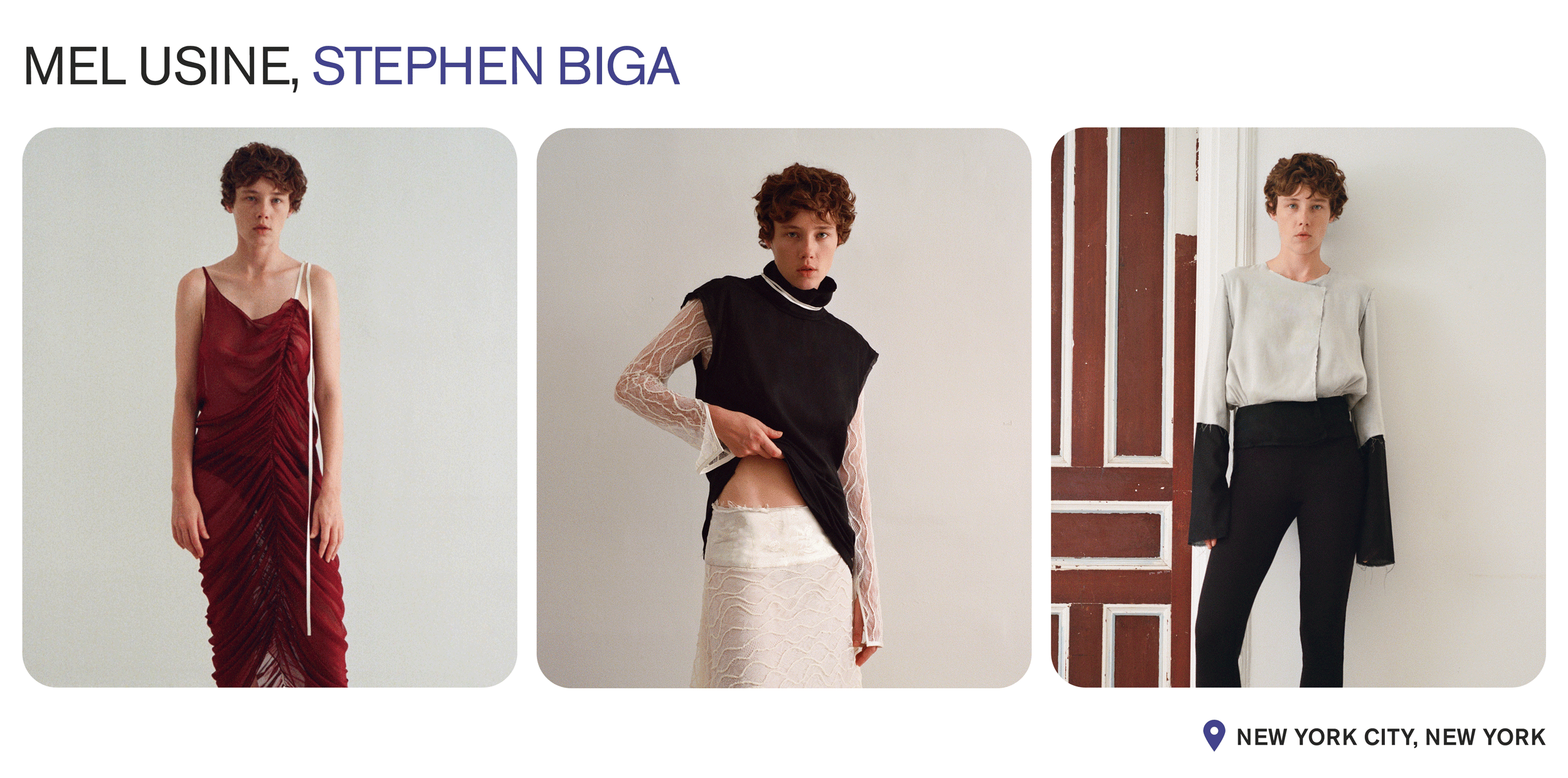 A gif of models wearing clothing from Mel Usine.