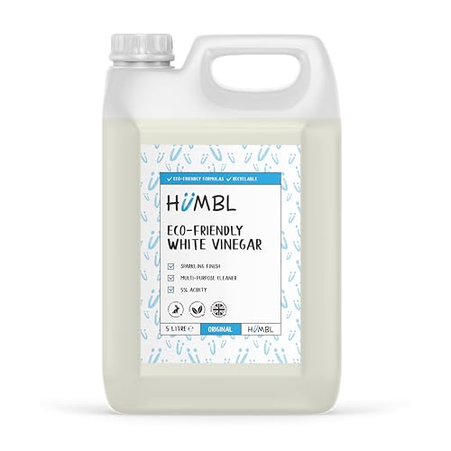 Humbl - Eco White Vinegar Cleaning - All Natural Multi-Surface &amp;amp; Multi-Purpose Cleaner, Limescale Remover, Laundry Softener &amp;amp; More - 100% Vegan &amp;amp; Cruelty Free - 5 Litre