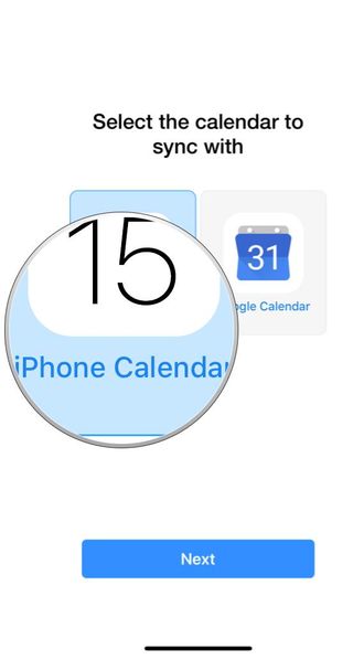 Readdle Calendars 5 choose iOS calendar
