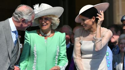 meghan harry charles garden party