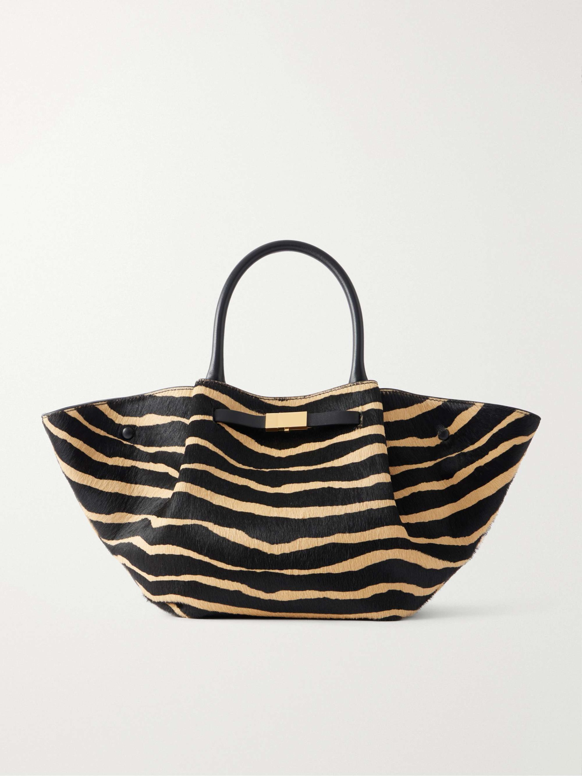 The Midi New York Zebra-Print Calf-Hair Tote