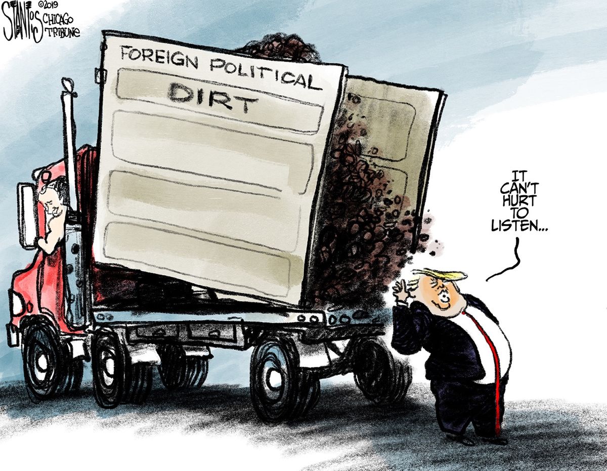 Political Cartoon U.S. Trump Foreign Dirt FBI Election 2020 | The Week