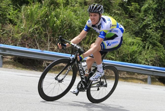 Travis Meyer (Orica GreenEgde) out alone at Langkawi