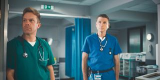 Best pals Dylan and David plan to put the world to rights in Casualty...