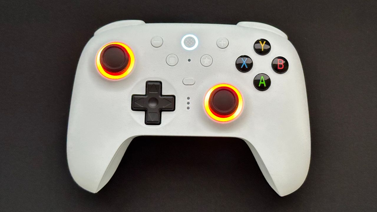 A photo of the 8BitDo Ultimate 2 Wireless game controller for Windows PC and Android devices