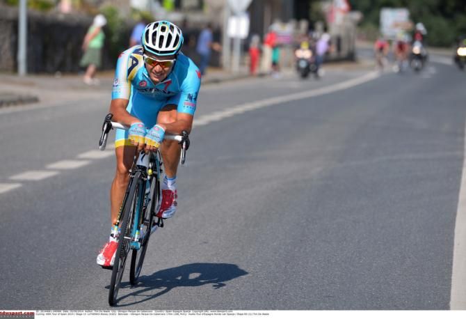 Alexey Lutsenko (Astana) was the last man from the breakaway to be caught today