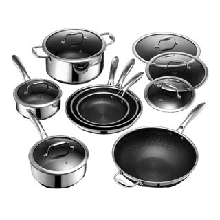 13 pc HexClad Hybrid Cookware Set w/ Lids