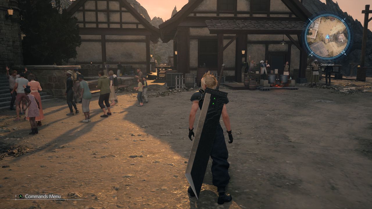 A screenshot of Final Fantasy 7 Rebirth PC version, using the game's Low quality preset