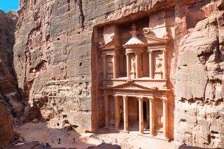 The Khazneh, or Treasury, is an ornate tomb in Petra.