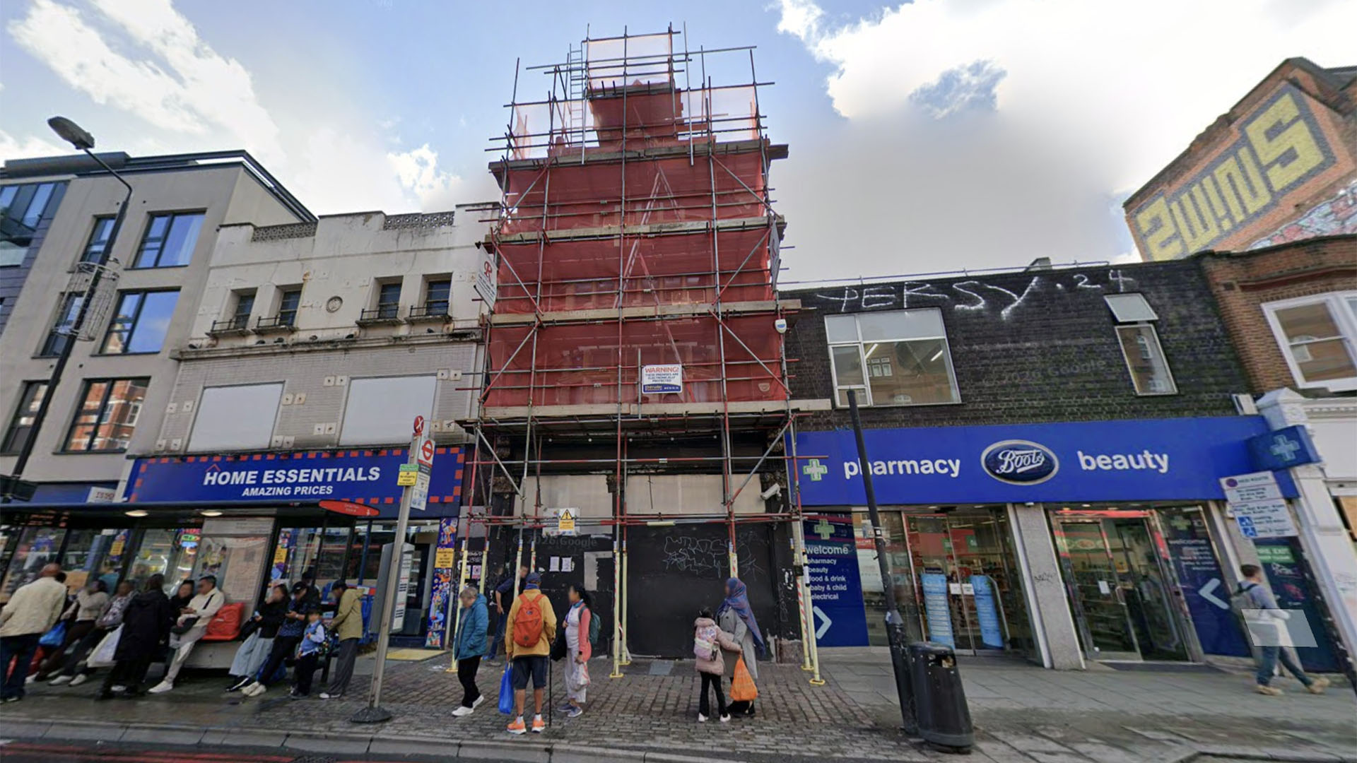 Street View of The Black Cap pub. 