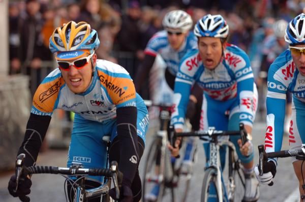 Tyler Farrar (Garmin-Transitions) begins to wind down after his victorious sprint