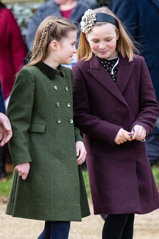 Princess Charlotte and Mia Tindall
