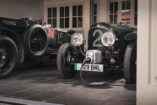 Old meets new: the Bentley Blower Jnr alongside a full-sized original Blower