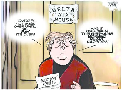 Political Cartoon U.S. Trump election Animal House John Belushi