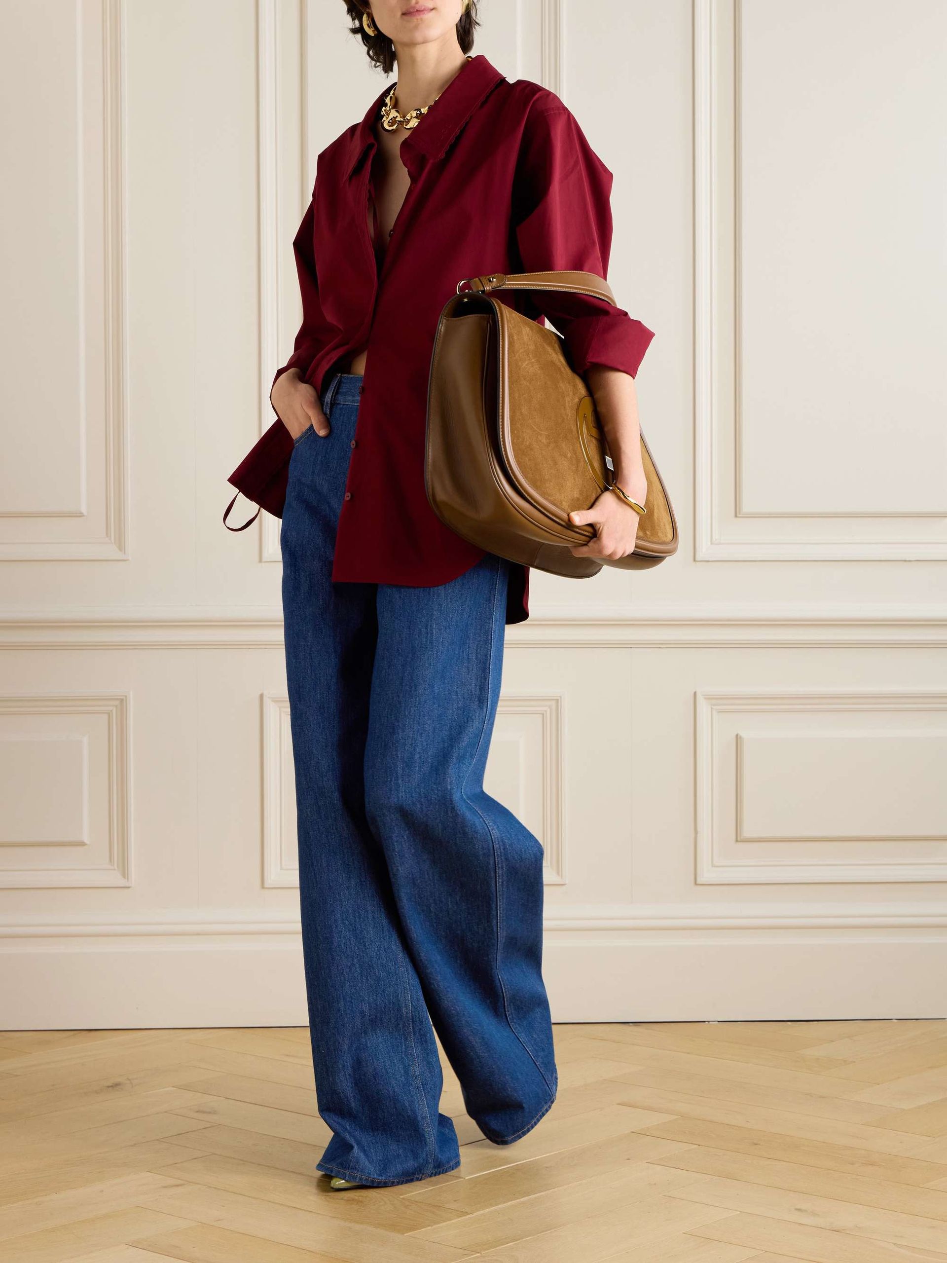 Mid-Rise Wide-Leg Jeans
