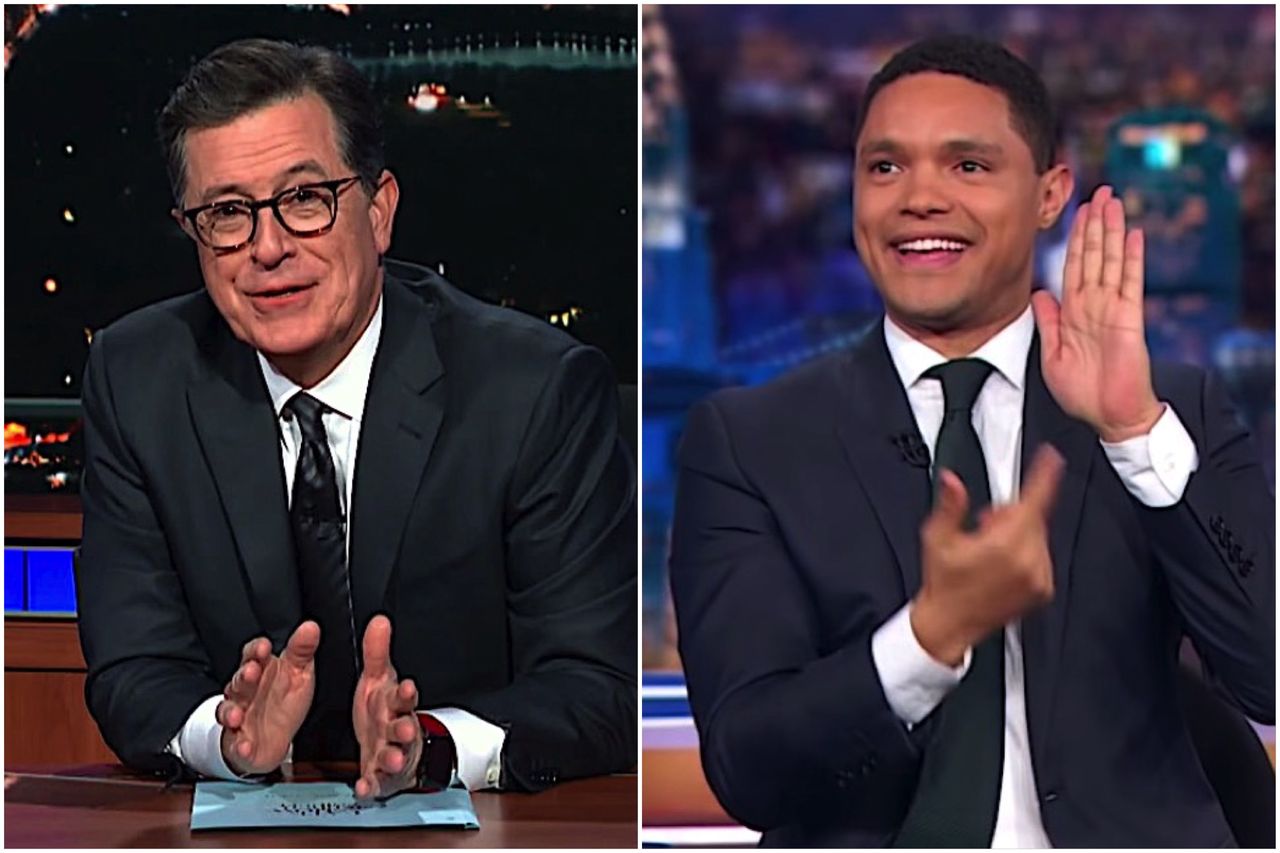 Stephen Colbert and Trevor Noah laugh at Paul Manafort&amp;#039;s PDF fail