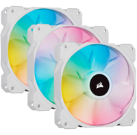 Corsair iCUE SP120 RGB ELITE Performance 120mm White PWM Triple Fan Kit