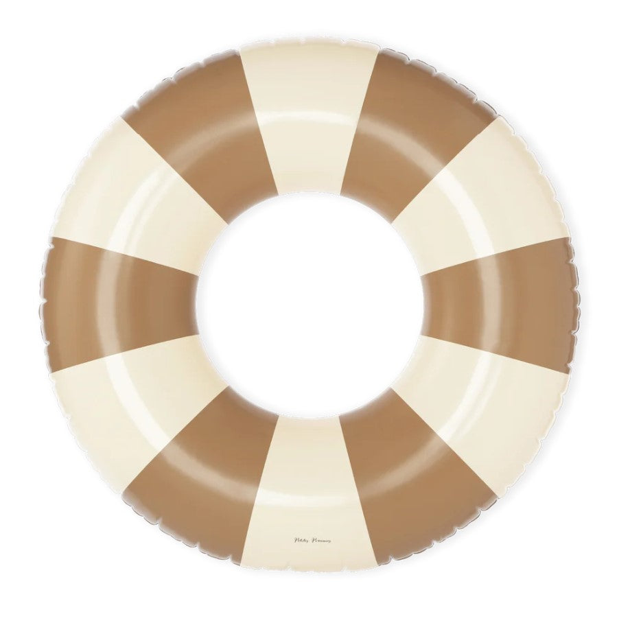 Candy Stripe Ring Pool Floats - Dulce Brown