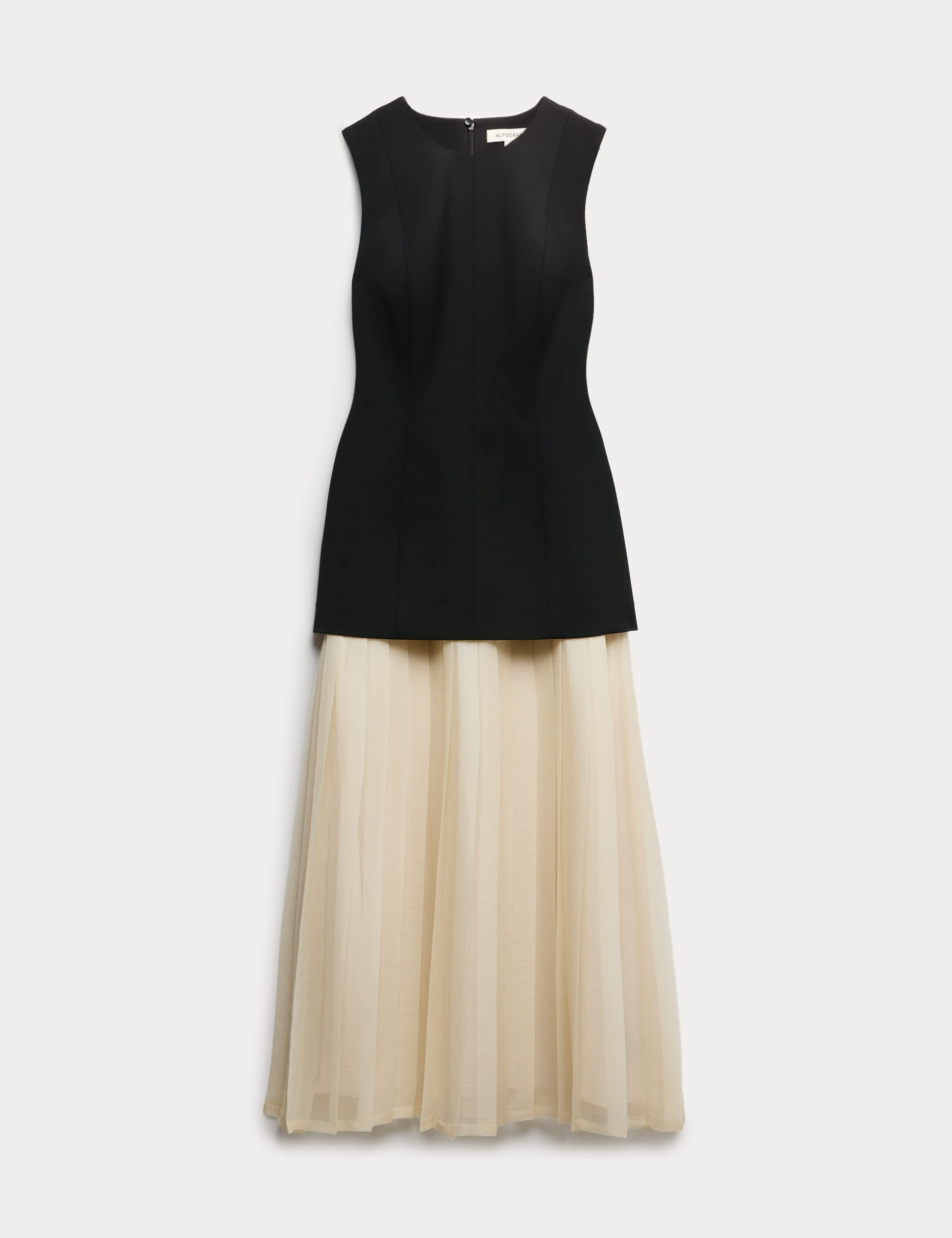 Wool Blend Layered Midaxi Dress